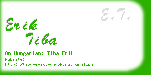 erik tiba business card